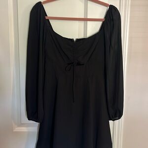 Black chiffon Abercrombie dress size xs with cinch and small cut out